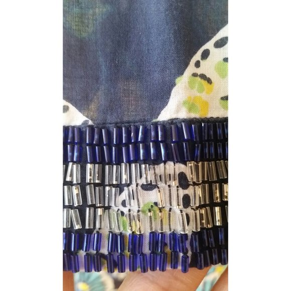 TORY BURCH jewel beaded Butterfly Tunic Kaftan Dress Size 2 MSRP $398 - Picture 9 of 9